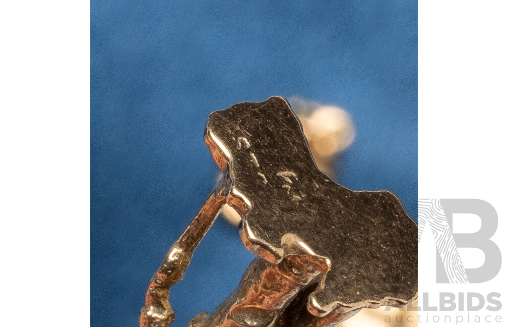 9ct Yellow Gold Charms. Digger, Rose, and 4 Leaf Clover. Lot of 3 – 5.02gms