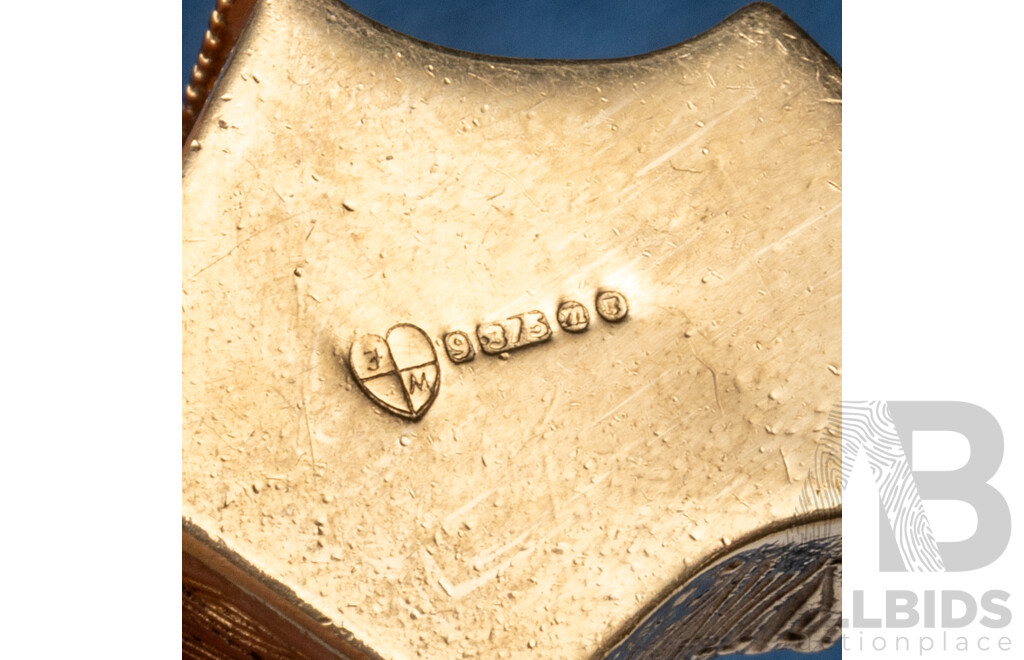 9ct Yellow Gold Charms. Cuckoos Nest, Diamond Shield. Lot of 2 - 5.78gms