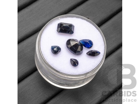 5.15cts of Dark Blue Natural Sapphires - Lot of 6