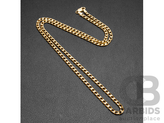 9ct Yellow Gold Curb Link Necklace - 18.48gms
