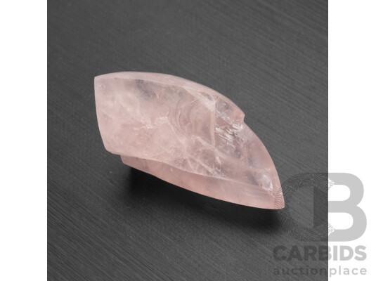 31.75ct Semi Cut Natural Pink Quartz