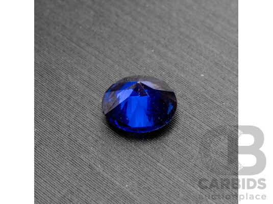 0.85ct Round Cut Blue/Purple Natural Parti Sapphire