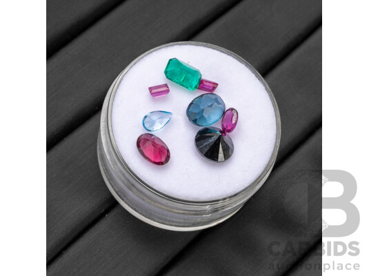 4.80cts of Rubies, Tourmalines, Topaz, Emerald & Cubic Zirconia - Lot Of 8