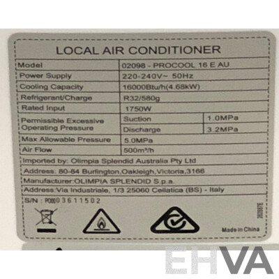 Olympia Splendid Procool 16 E Air Conditioner with Ducted Window Outlet