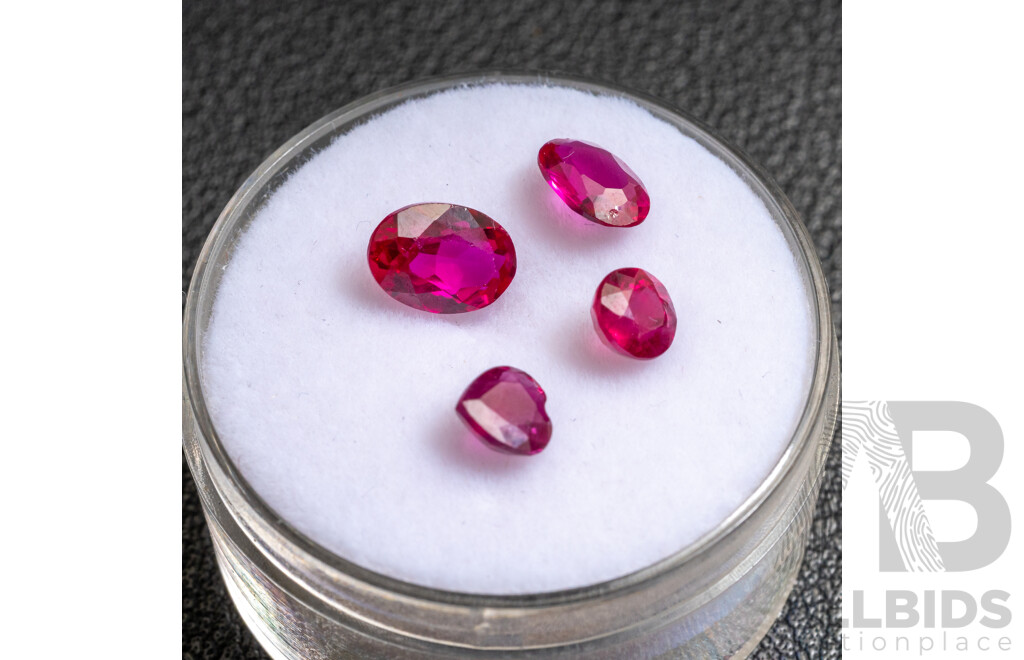 Natural Rubies - Lot of 4, Total - 2.30cts