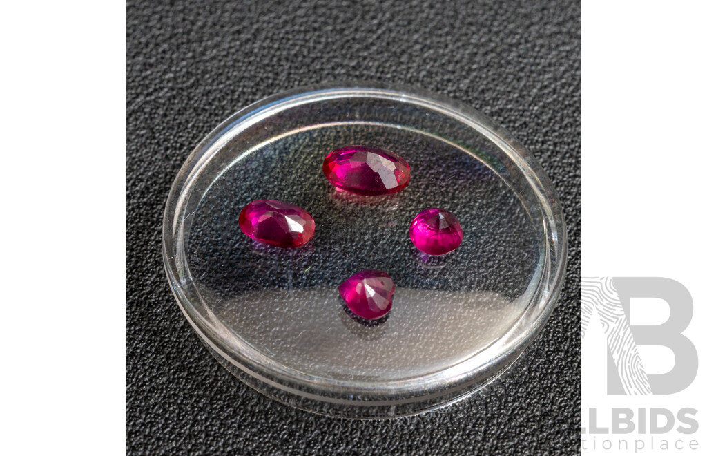Natural Rubies - Lot of 4, Total - 2.30cts