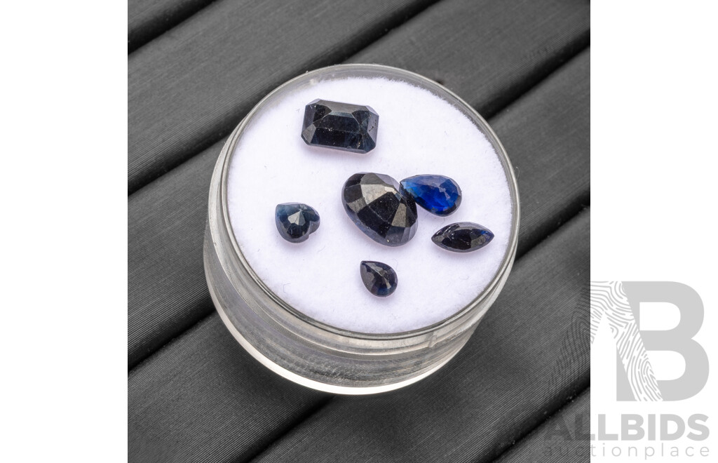 5.15cts of Dark Blue Natural Sapphires - Lot of 6