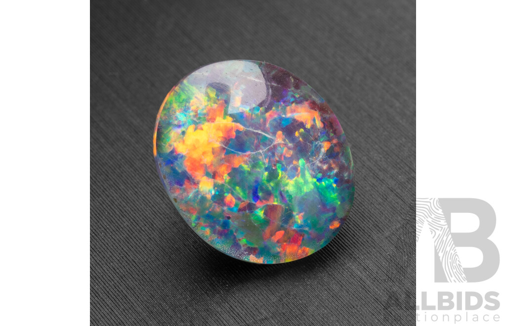 3.45ct Oval Cut Precious Australian Opal Triplet