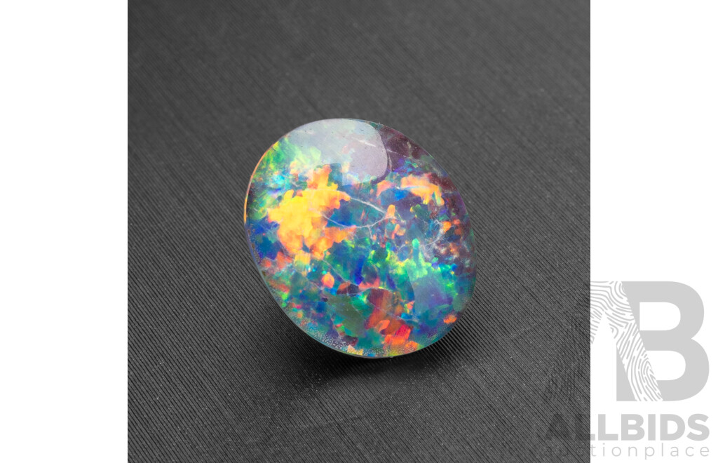 3.45ct Oval Cut Precious Australian Opal Triplet