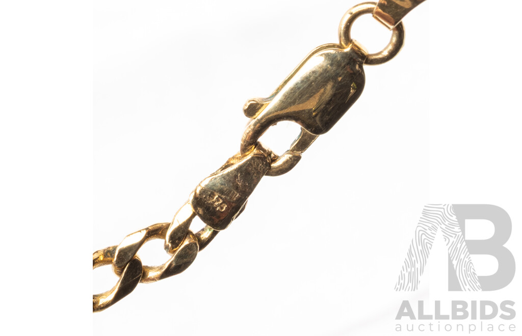 9ct Yellow Gold Curb Link Necklace - 18.48gms