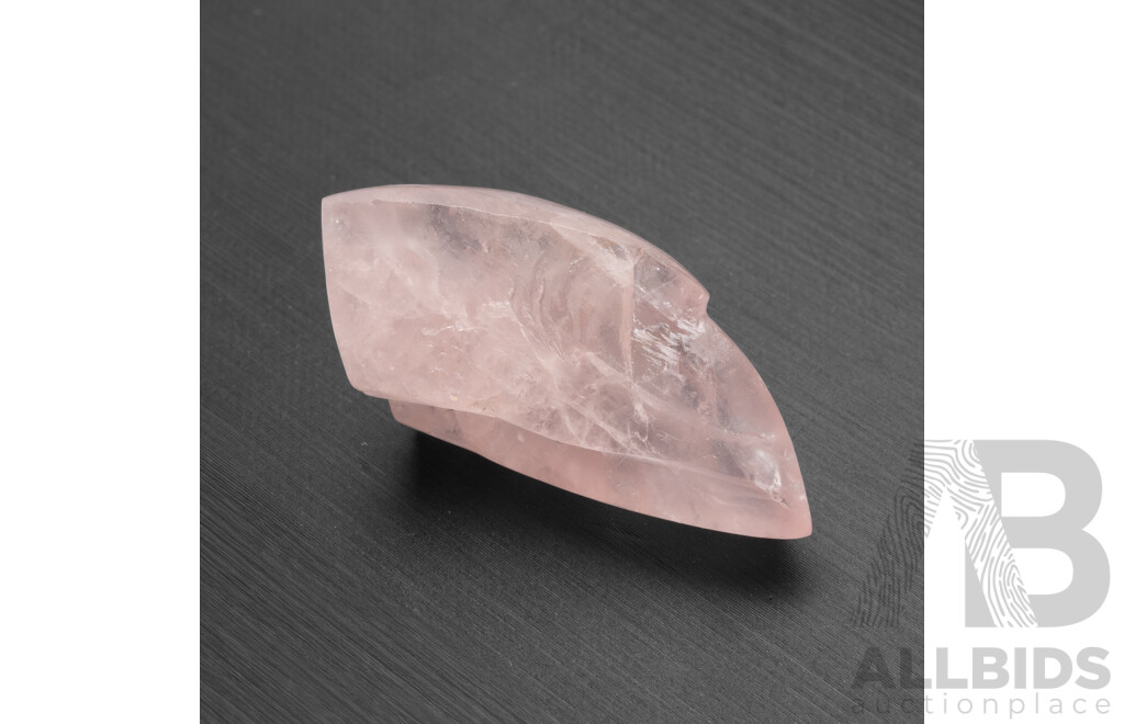 31.75ct Semi Cut Natural Pink Quartz
