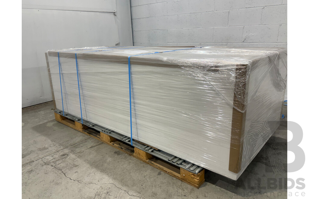 Stone Composite Bath - White, 200Lx 90W X 60H - ORP $6,000.00