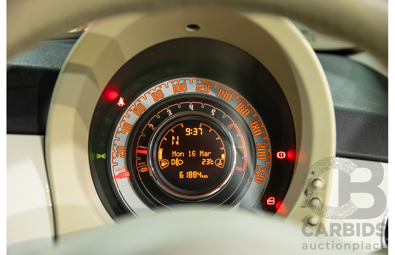 12/2013 Fiat 500 Pop MY13 3d Hatchback Bianca White 1.2L