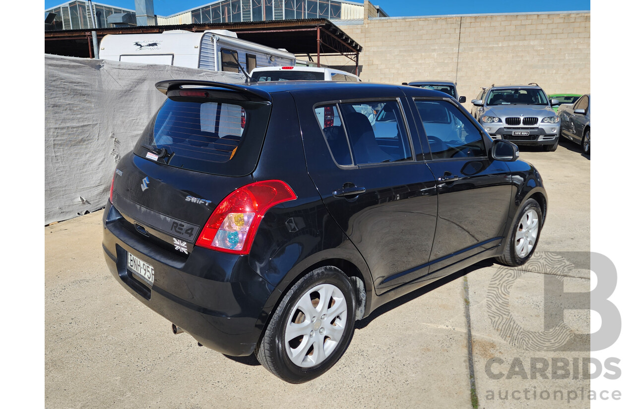 2/2010 Suzuki Swift RE.4 EZ MY07 UPDATE 5d Hatchback Black 1.5L