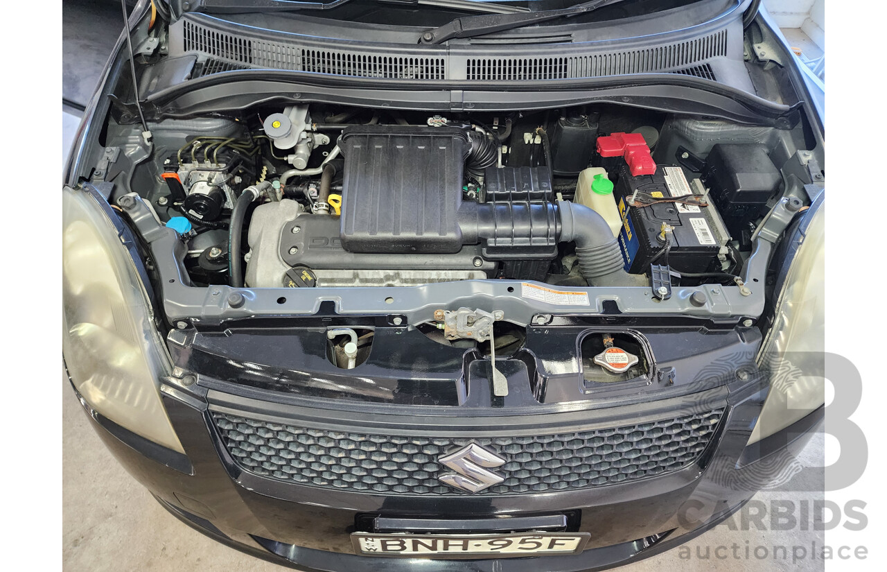 2/2010 Suzuki Swift RE.4 EZ MY07 UPDATE 5d Hatchback Black 1.5L