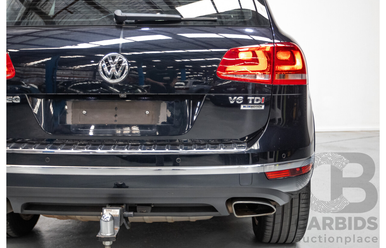6/2016 Volkswagen Touareg V6 TDI (AWD) 7P MY16 4D Wagon Moonlight Blue Pearlescent Diesel V6 (180kW) 3.0L