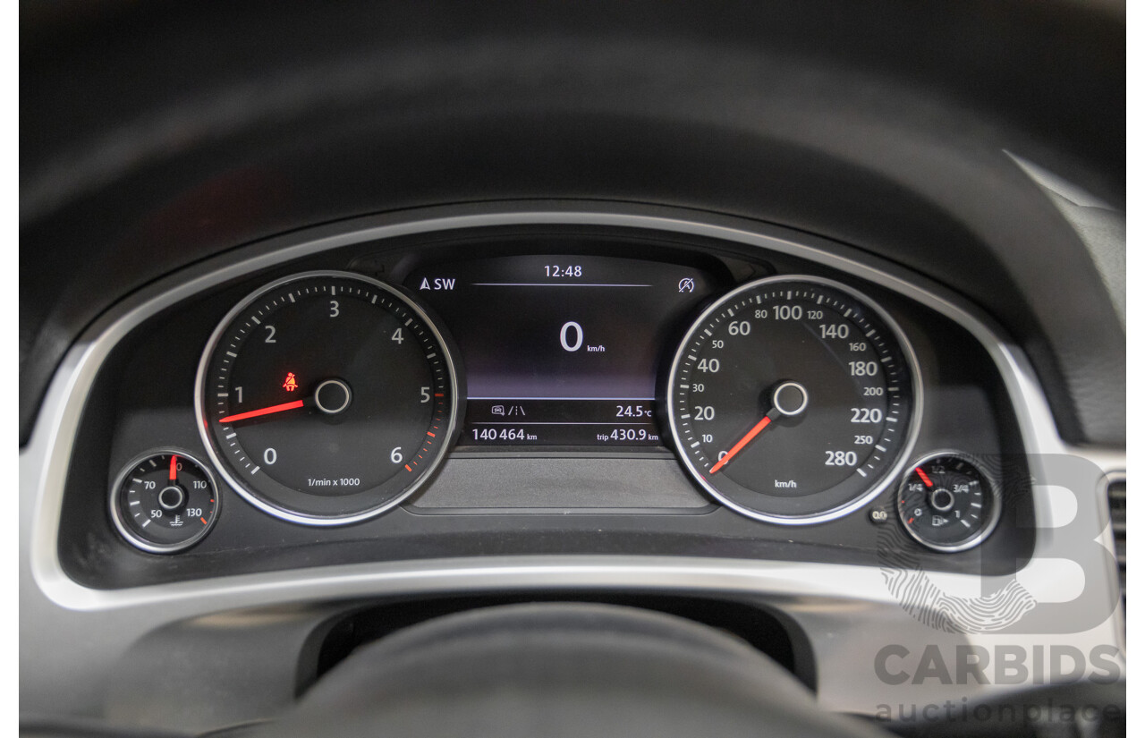 6/2016 Volkswagen Touareg V6 TDI (AWD) 7P MY16 4D Wagon Moonlight Blue Pearlescent Diesel V6 (180kW) 3.0L