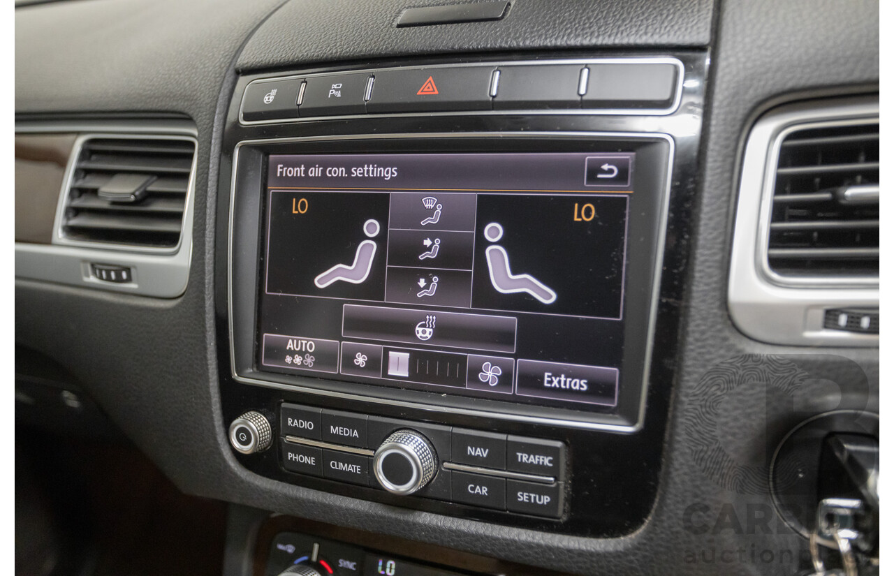 6/2016 Volkswagen Touareg V6 TDI (AWD) 7P MY16 4D Wagon Moonlight Blue Pearlescent Diesel V6 (180kW) 3.0L