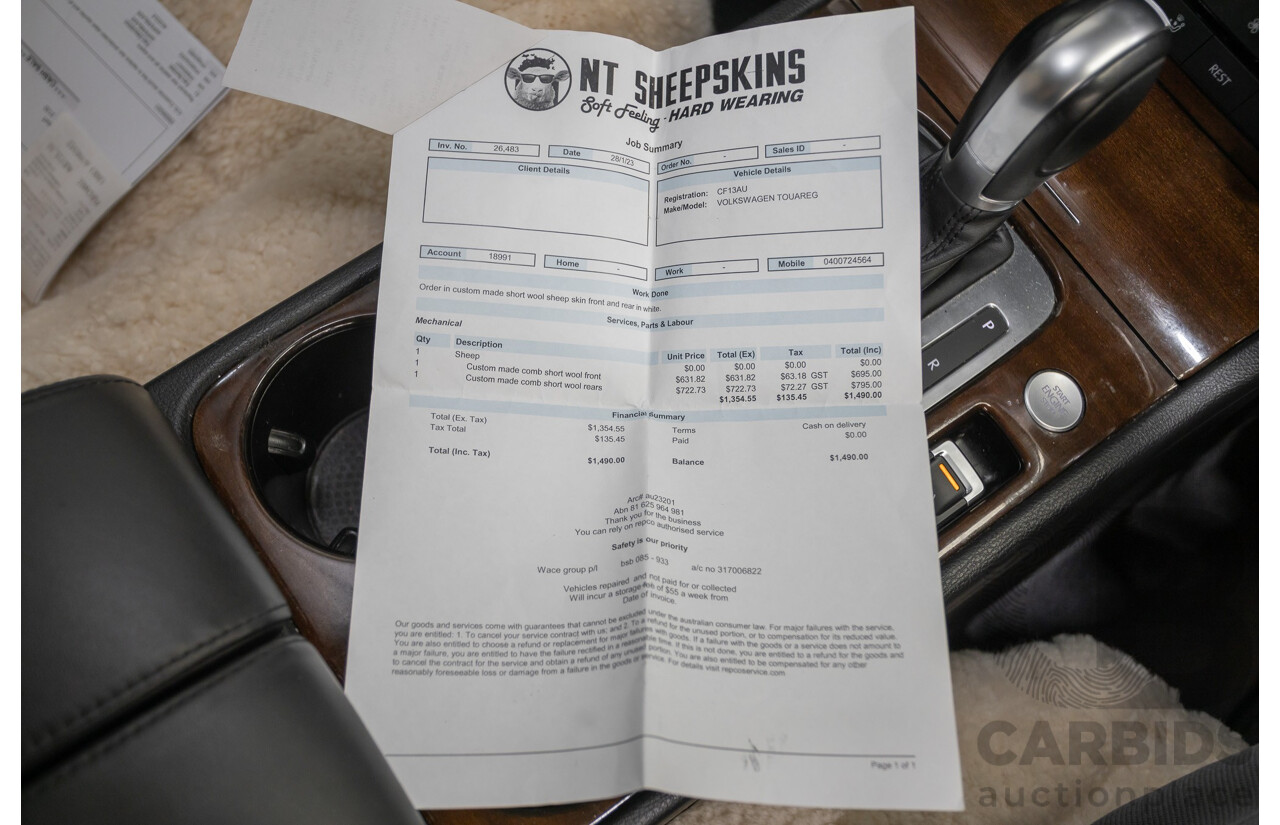 6/2016 Volkswagen Touareg V6 TDI (AWD) 7P MY16 4D Wagon Moonlight Blue Pearlescent Diesel V6 (180kW) 3.0L