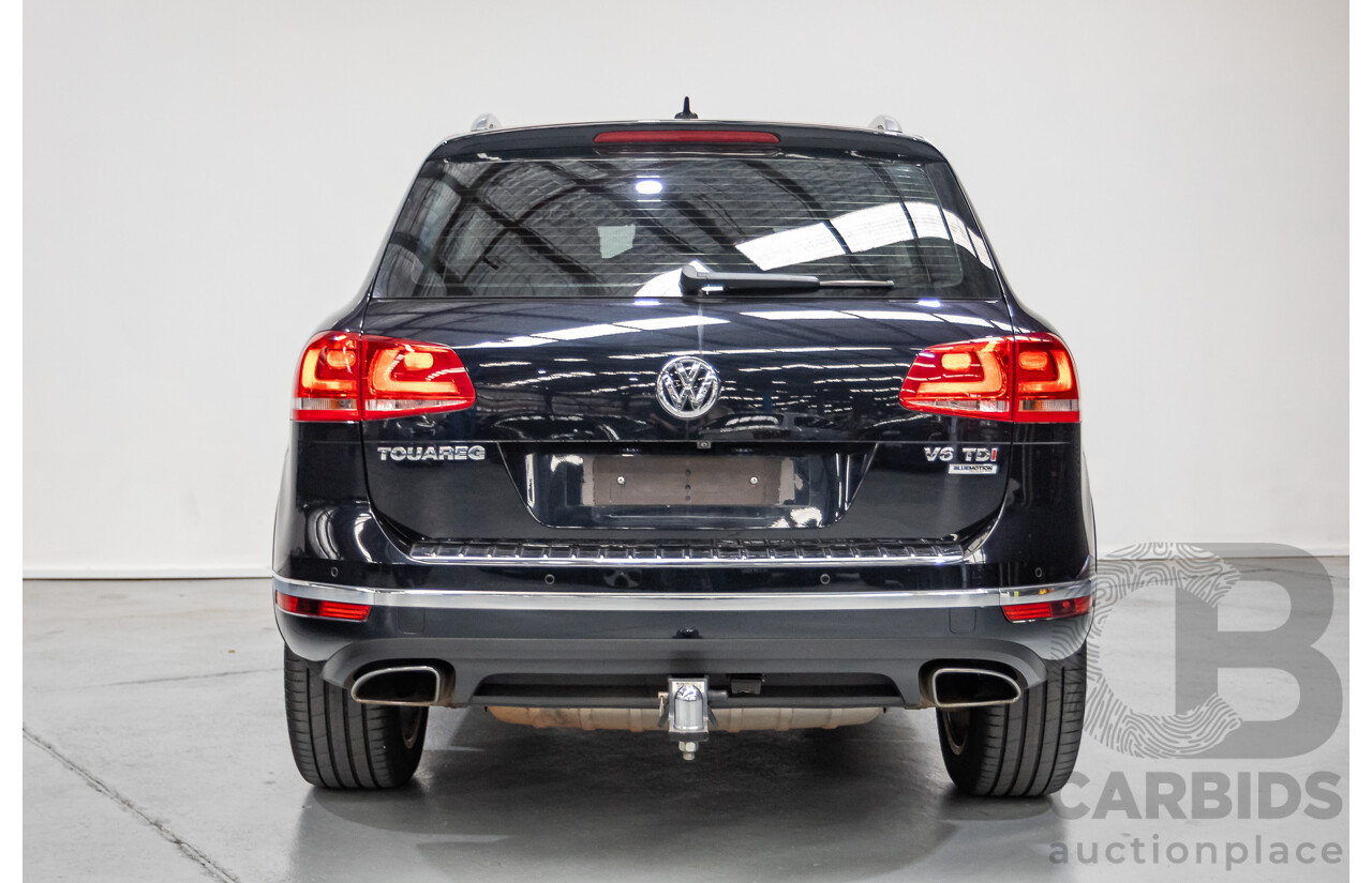 6/2016 Volkswagen Touareg V6 TDI (AWD) 7P MY16 4D Wagon Moonlight Blue Pearlescent Diesel V6 (180kW) 3.0L