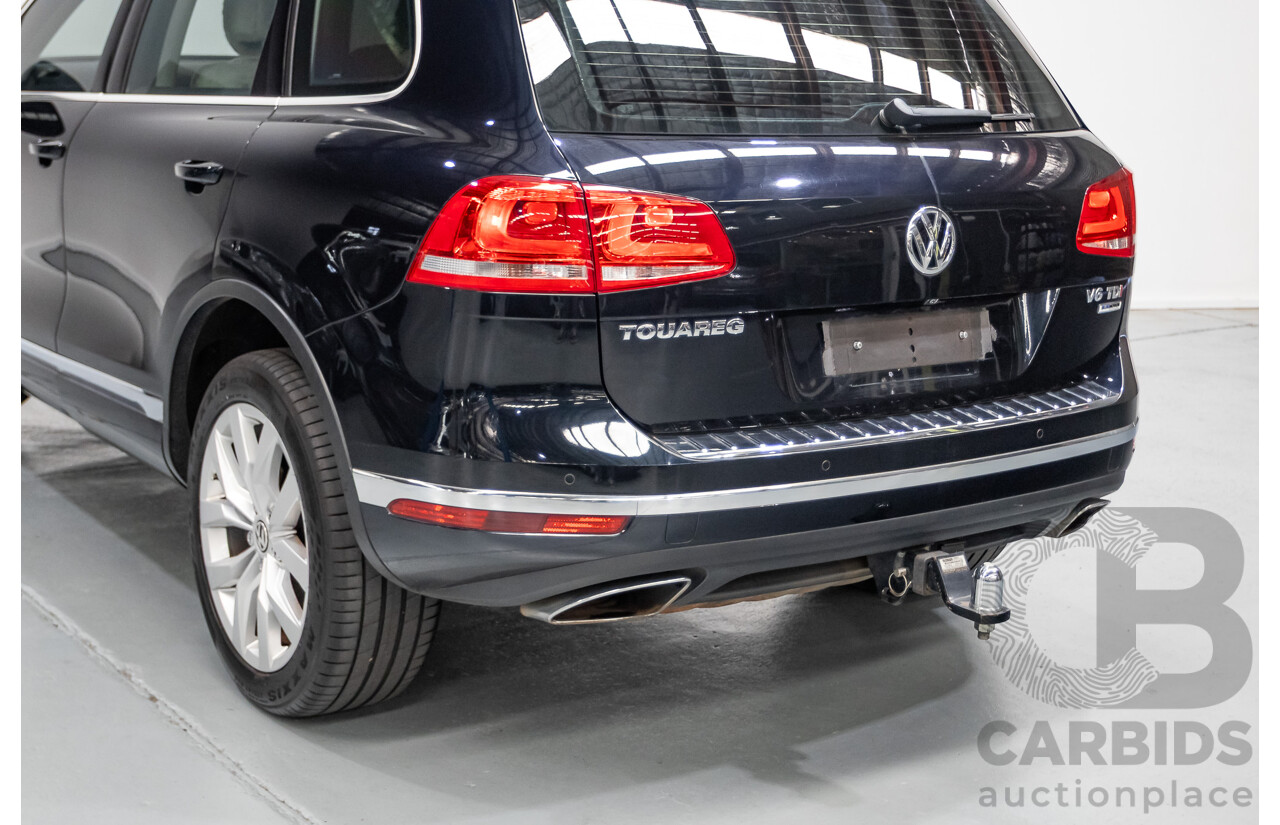 6/2016 Volkswagen Touareg V6 TDI (AWD) 7P MY16 4D Wagon Moonlight Blue Pearlescent Diesel V6 (180kW) 3.0L