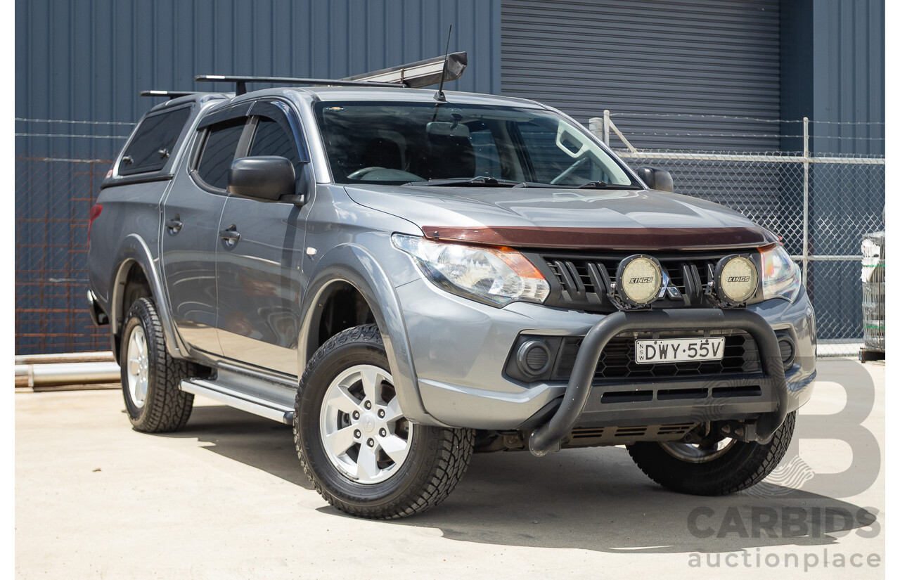 04/2018 Mitsubishi Triton GLX Plus (4x4) MQ MY18 Dual Cab Utility Grey Turbo Diesel 2.4L