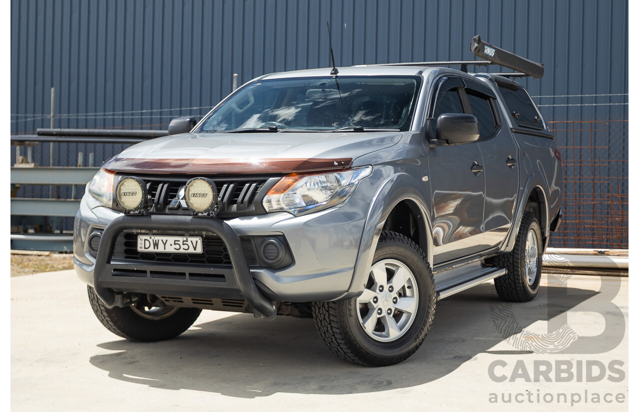 04/2018 Mitsubishi Triton GLX Plus (4x4) MQ MY18 Dual Cab Utility Grey Turbo Diesel 2.4L
