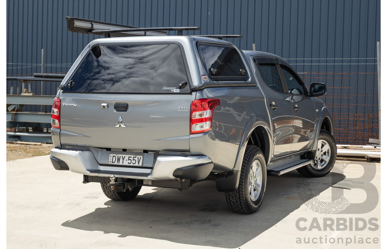 04/2018 Mitsubishi Triton GLX Plus (4x4) MQ MY18 Dual Cab Utility Grey Turbo Diesel 2.4L