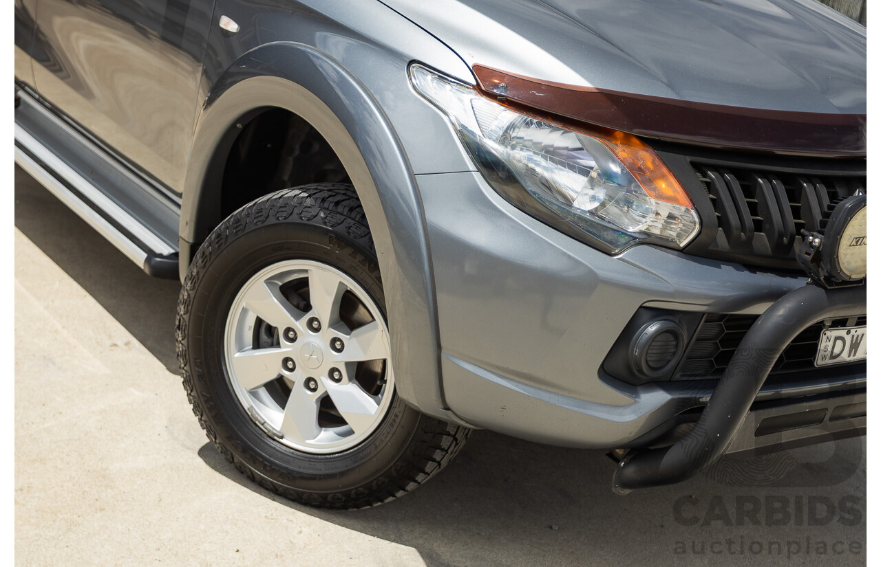 04/2018 Mitsubishi Triton GLX Plus (4x4) MQ MY18 Dual Cab Utility Grey Turbo Diesel 2.4L