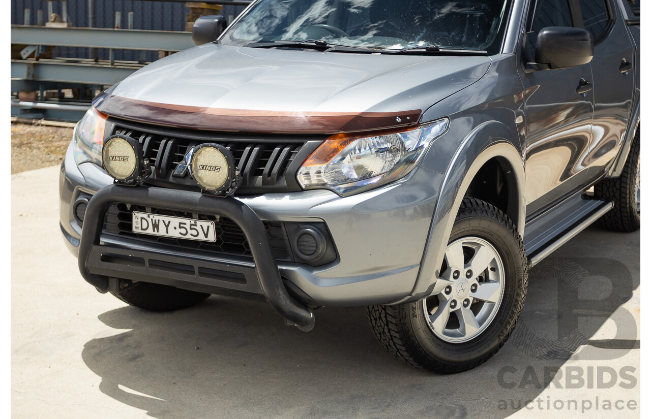 04/2018 Mitsubishi Triton GLX Plus (4x4) MQ MY18 Dual Cab Utility Grey Turbo Diesel 2.4L