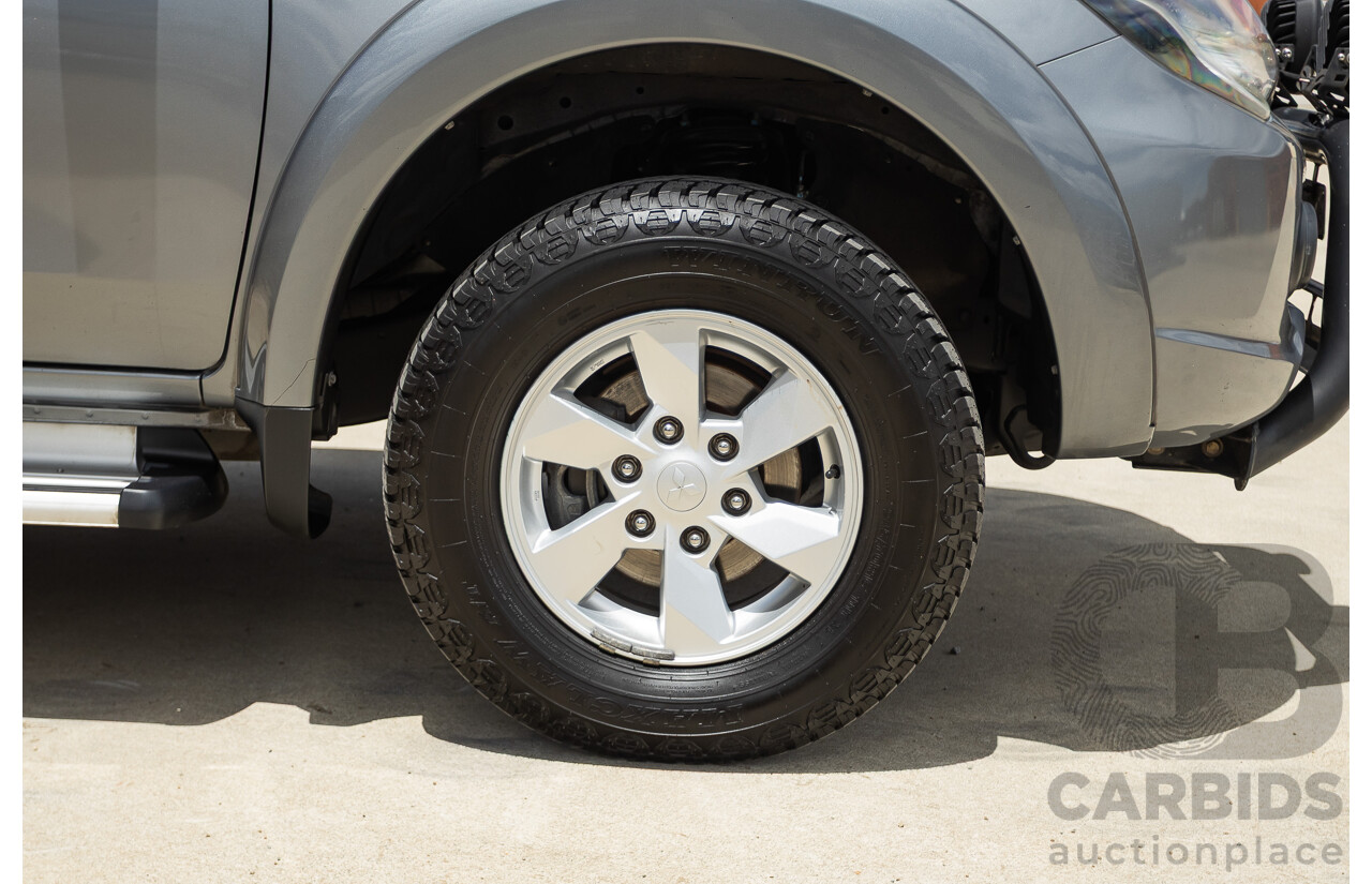 04/2018 Mitsubishi Triton GLX Plus (4x4) MQ MY18 Dual Cab Utility Grey Turbo Diesel 2.4L