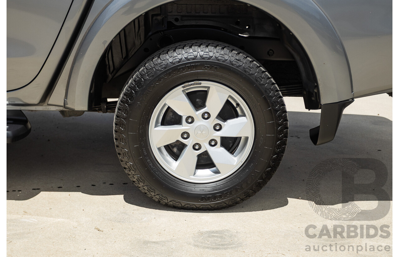 04/2018 Mitsubishi Triton GLX Plus (4x4) MQ MY18 Dual Cab Utility Grey Turbo Diesel 2.4L