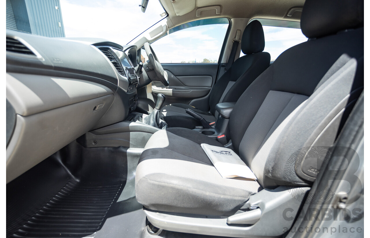 04/2018 Mitsubishi Triton GLX Plus (4x4) MQ MY18 Dual Cab Utility Grey Turbo Diesel 2.4L