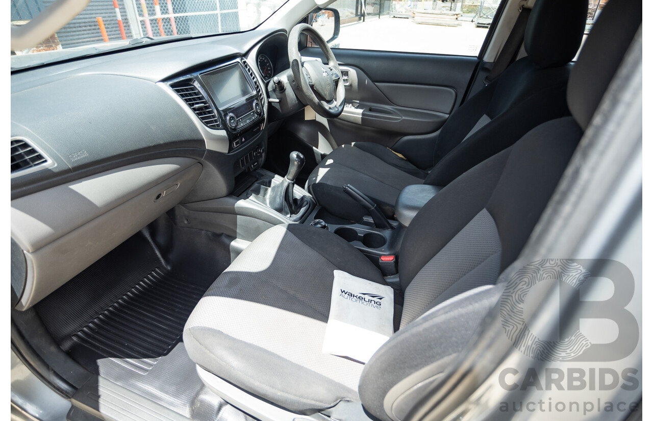 04/2018 Mitsubishi Triton GLX Plus (4x4) MQ MY18 Dual Cab Utility Grey Turbo Diesel 2.4L