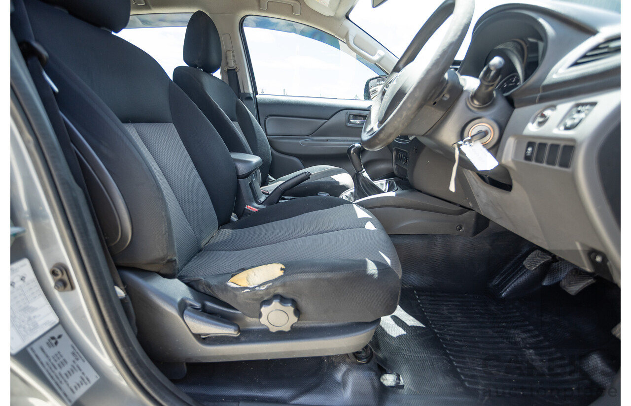 04/2018 Mitsubishi Triton GLX Plus (4x4) MQ MY18 Dual Cab Utility Grey Turbo Diesel 2.4L