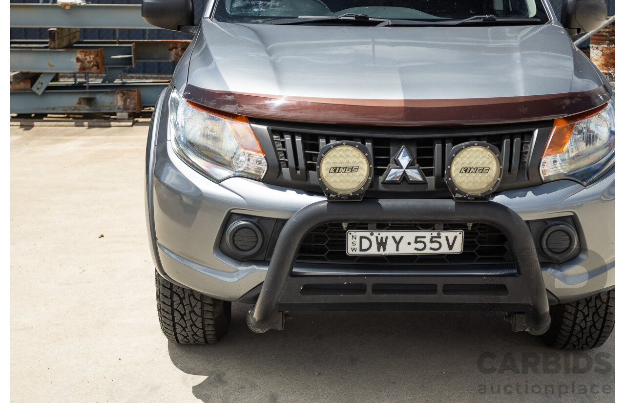04/2018 Mitsubishi Triton GLX Plus (4x4) MQ MY18 Dual Cab Utility Grey Turbo Diesel 2.4L