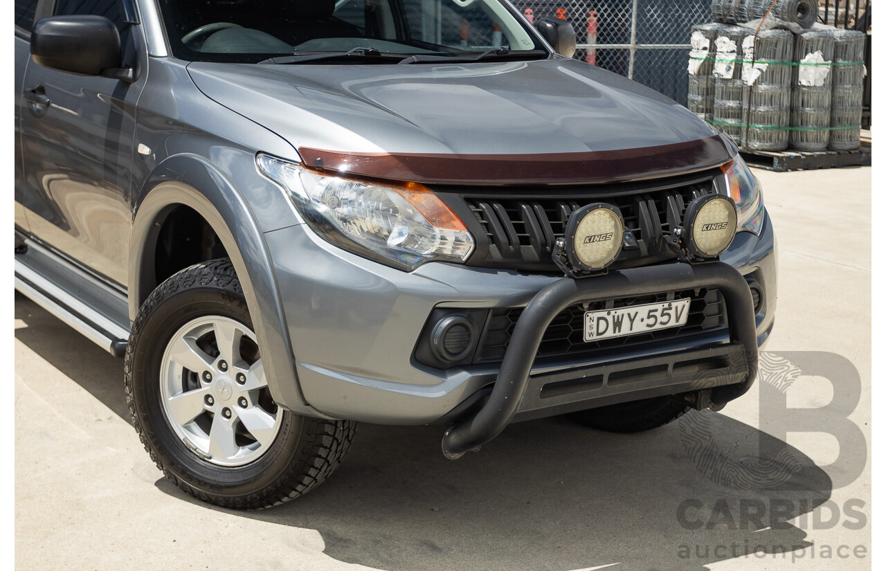 04/2018 Mitsubishi Triton GLX Plus (4x4) MQ MY18 Dual Cab Utility Grey Turbo Diesel 2.4L