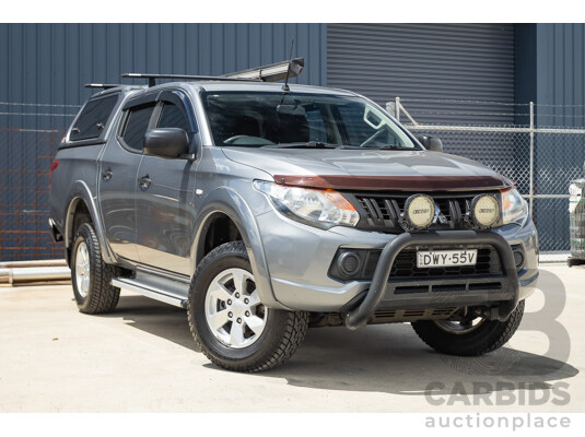04/2018 Mitsubishi Triton GLX Plus (4x4) MQ MY18 Dual Cab Utility Grey Turbo Diesel 2.4L