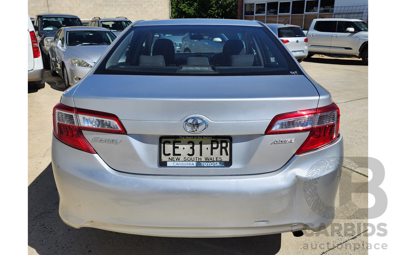 8/2013 Toyota Camry Altise ASV50R 4d Sedan Silver 2.5L