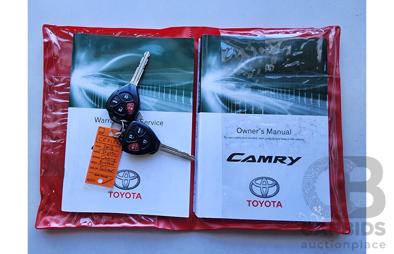 8/2013 Toyota Camry Altise ASV50R 4d Sedan Silver 2.5L