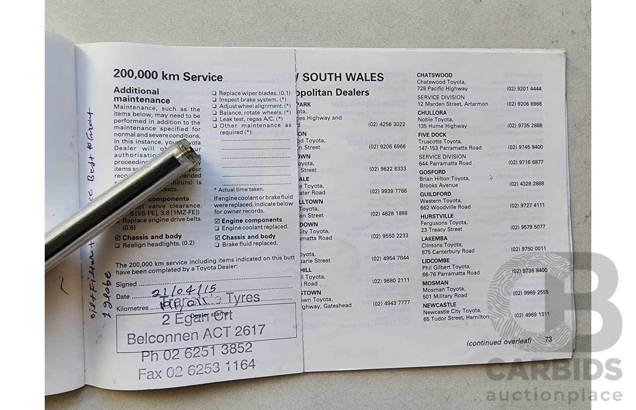 12/1998 Toyota Camry CSi SXV20R 4d Sedan Silver 2.2L