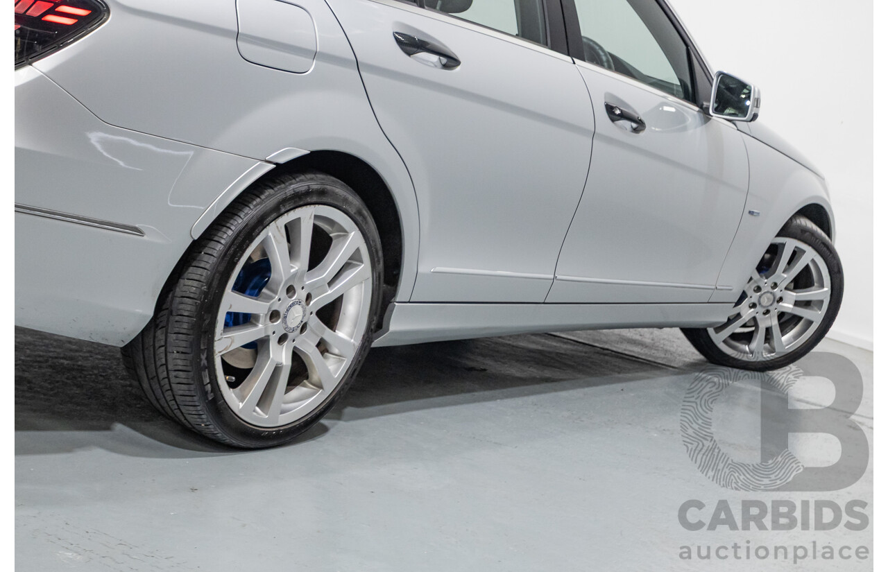 1/2012 Mercedes-Benz C250 Avantgarde BE W204 MY11 4D Sedan Iridium Silver Metallic Turbo 1.8L