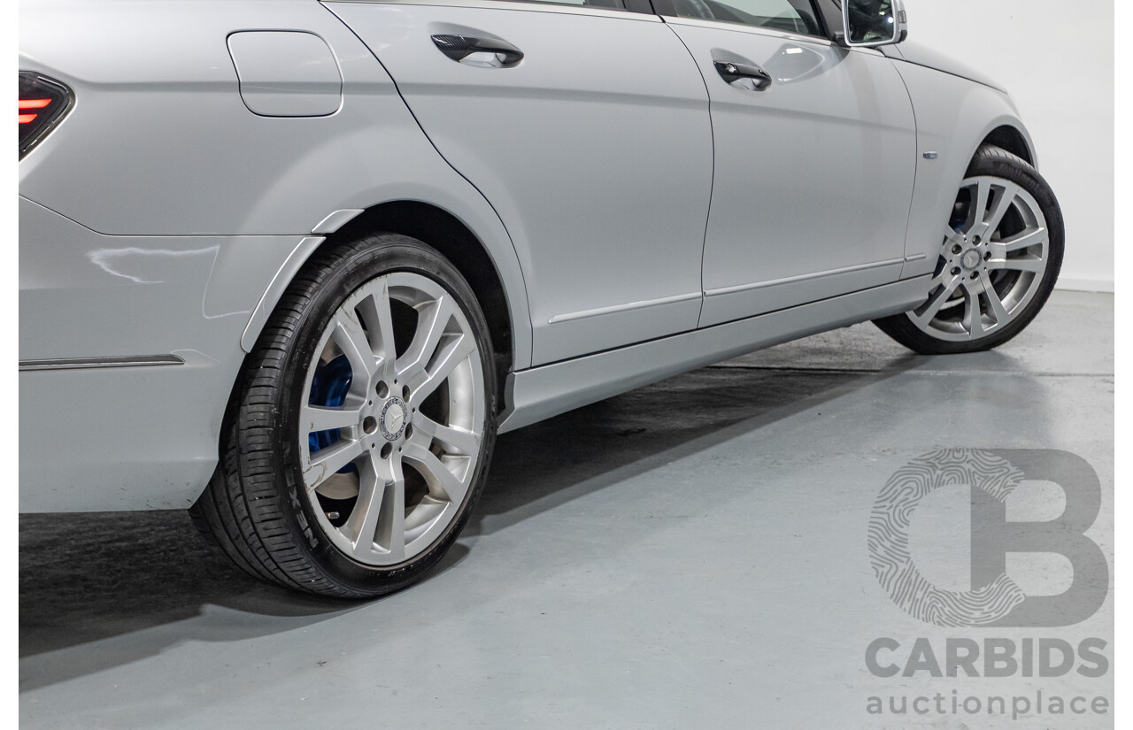 1/2012 Mercedes-Benz C250 Avantgarde BE W204 MY11 4D Sedan Iridium Silver Metallic Turbo 1.8L