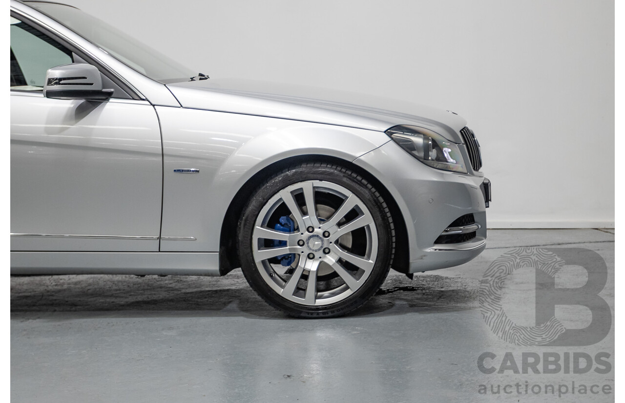 1/2012 Mercedes-Benz C250 Avantgarde BE W204 MY11 4D Sedan Iridium Silver Metallic Turbo 1.8L