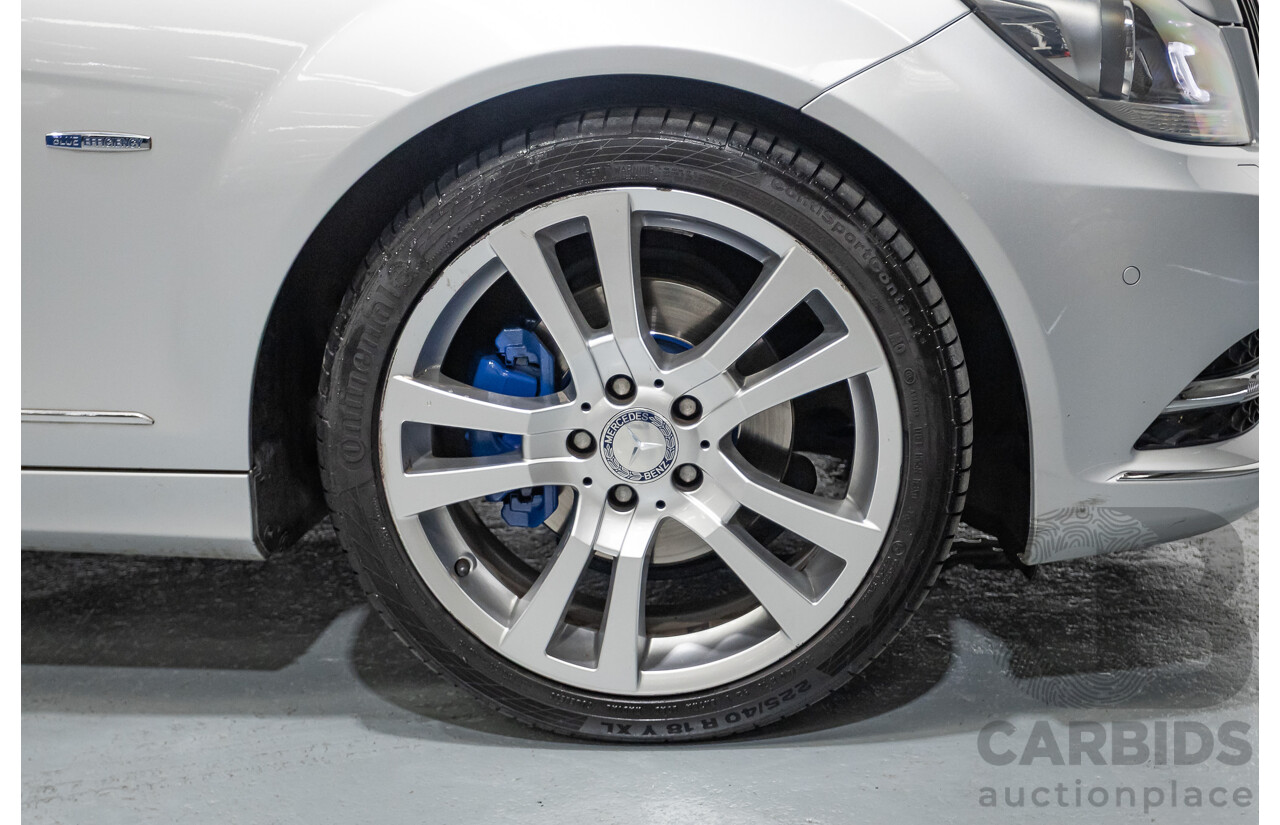 1/2012 Mercedes-Benz C250 Avantgarde BE W204 MY11 4D Sedan Iridium Silver Metallic Turbo 1.8L