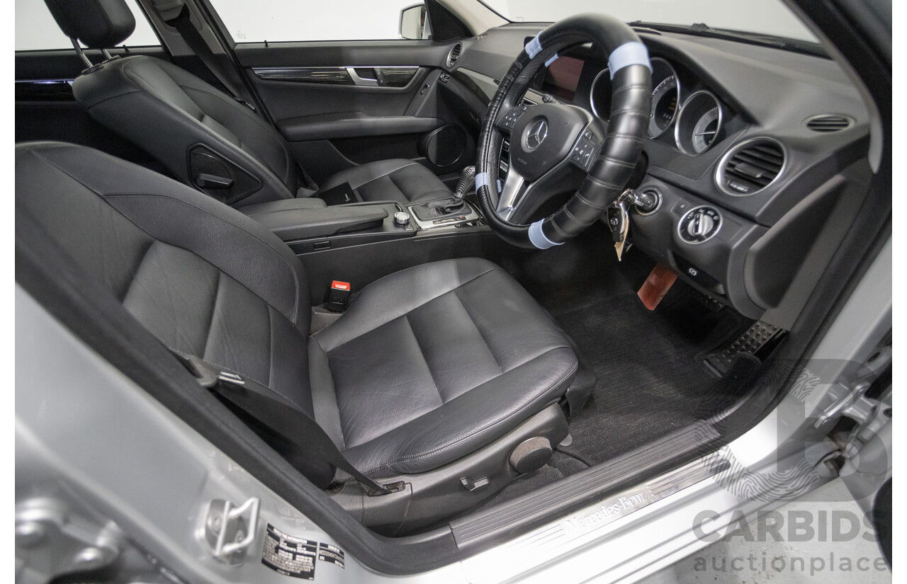 1/2012 Mercedes-Benz C250 Avantgarde BE W204 MY11 4D Sedan Iridium Silver Metallic Turbo 1.8L