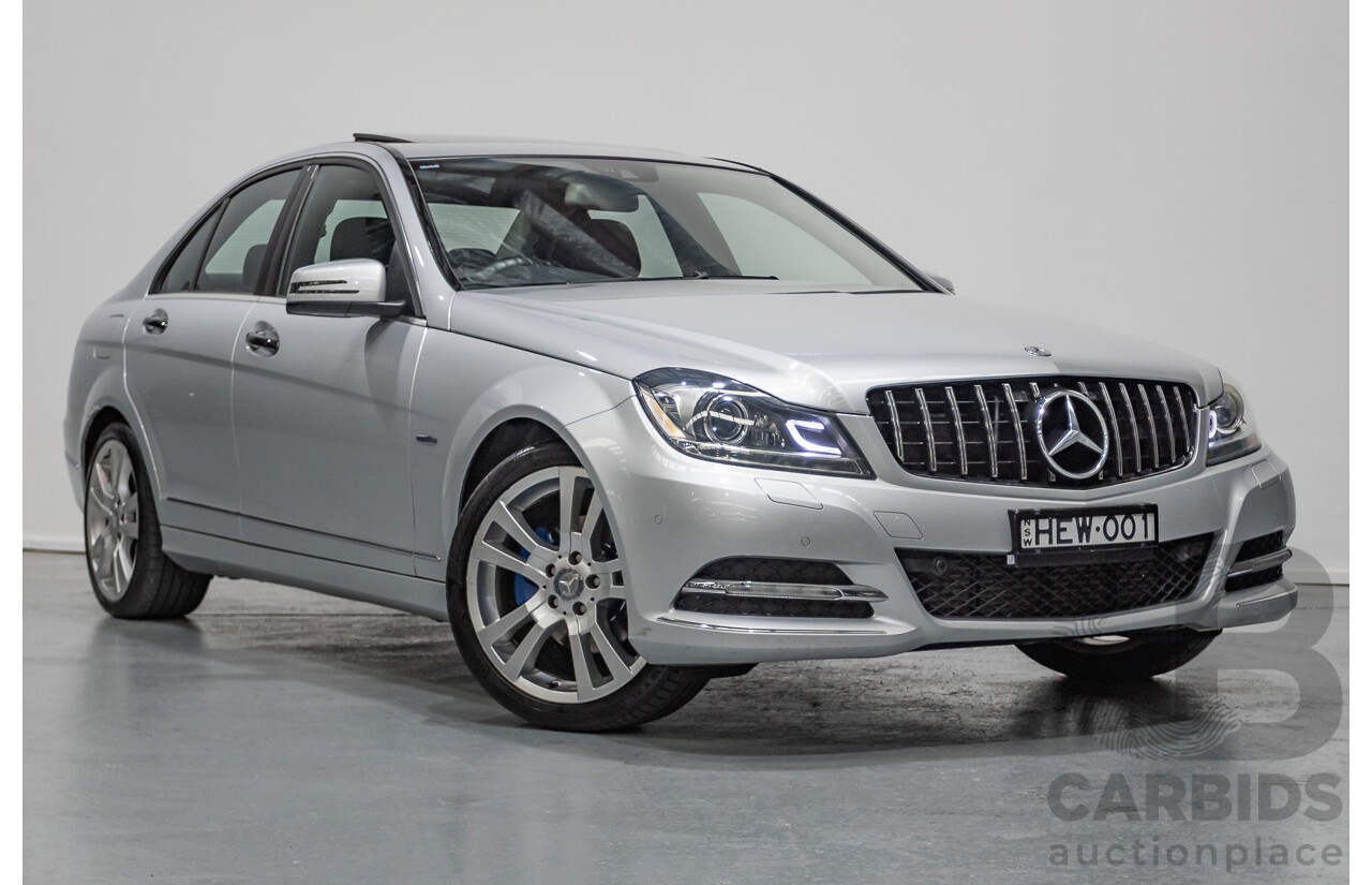1/2012 Mercedes-Benz C250 Avantgarde BE W204 MY11 4D Sedan Iridium Silver Metallic Turbo 1.8L