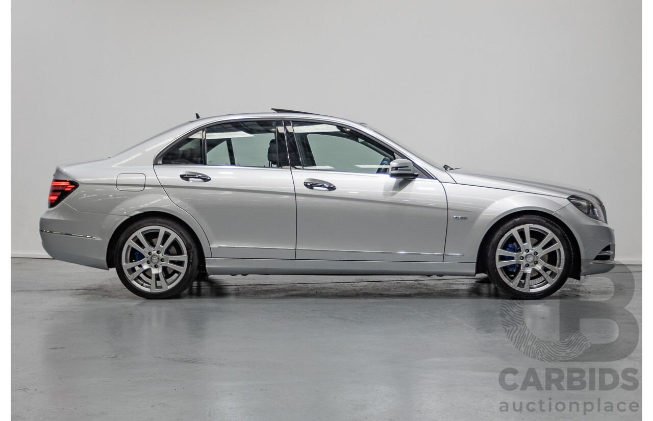 1/2012 Mercedes-Benz C250 Avantgarde BE W204 MY11 4D Sedan Iridium Silver Metallic Turbo 1.8L