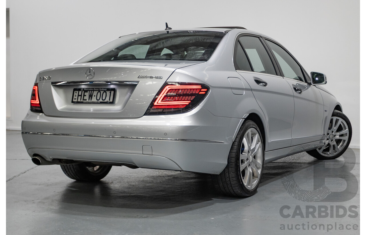 1/2012 Mercedes-Benz C250 Avantgarde BE W204 MY11 4D Sedan Iridium Silver Metallic Turbo 1.8L