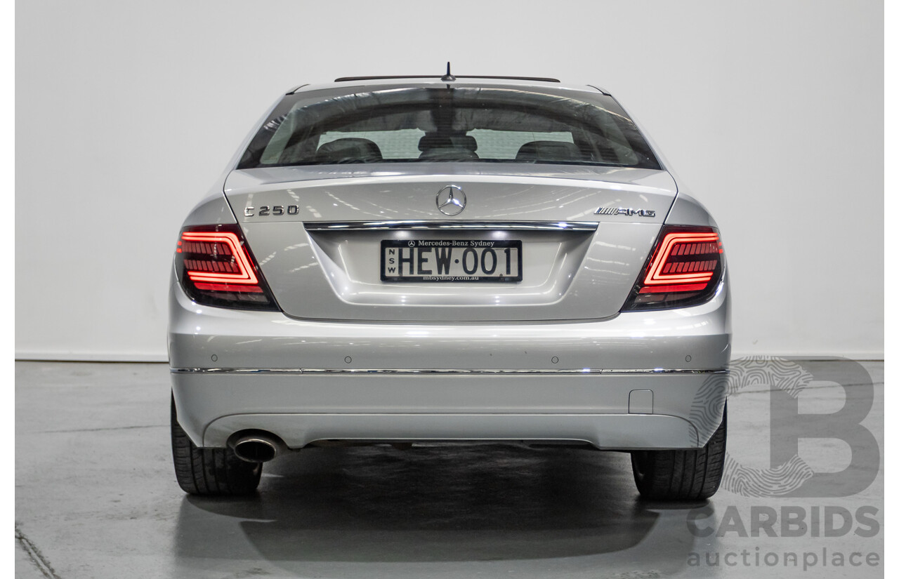 1/2012 Mercedes-Benz C250 Avantgarde BE W204 MY11 4D Sedan Iridium Silver Metallic Turbo 1.8L